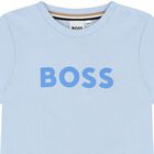 Younger Boys Blue Logo T-Shirt, 3, hi-res