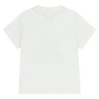 Younger Boys Mini Me White Logo T-Shirt, 2, hi-res