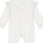 Baby Girls White & Pink Bow Babygrow, 1, hi-res