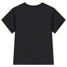 Boys Black Teddy Bear Logo T-Shirt, 5, hi-res