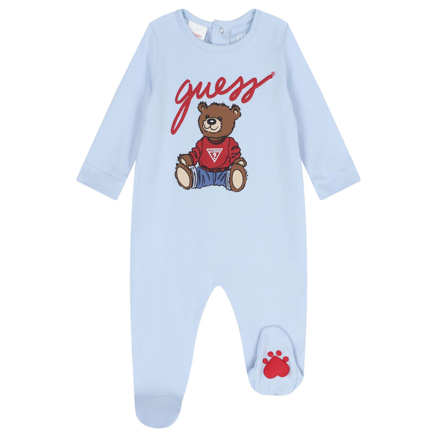 Baby Boys Blue Teddy Bear Babygrow, 3, hi-res image number null
