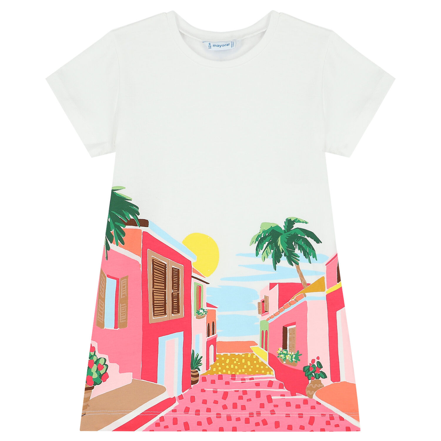 طقم ليغينز بطبعة جرافيك باللون الابيض والوردى, 2, hi-res