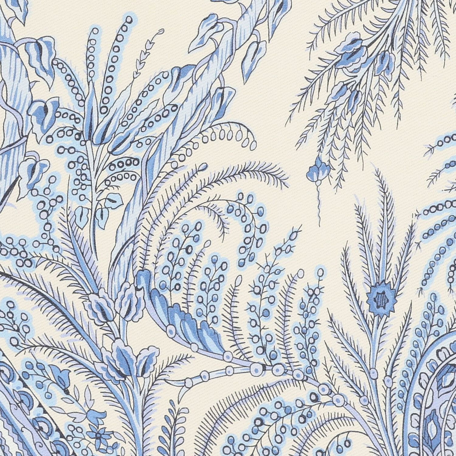 Girls Ivory & Blue Puffed Sleeve Dress, 1, hi-res