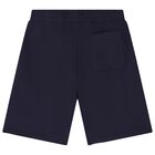 Boys Navy Blue Tiger Logo Shorts, 3, hi-res