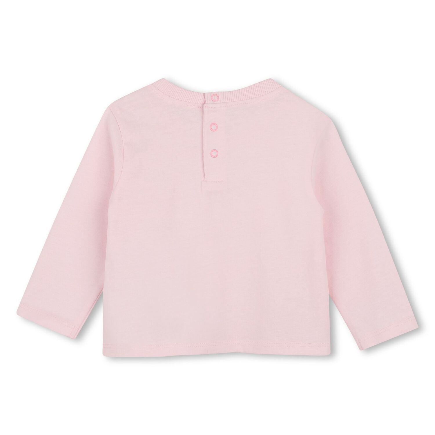 Younger Girls Pink Heart Long Sleeve Top, 1, hi-res