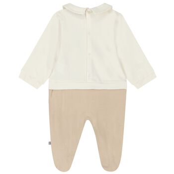 Ivory & Beige Horse & Logo Babygrow