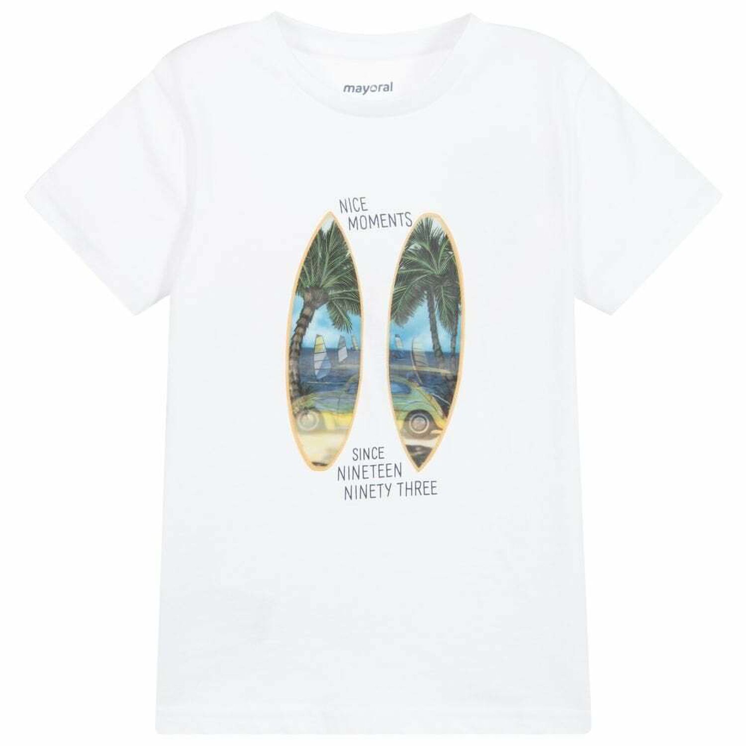 Boys White Holographic T-Shirt, 1, hi-res image number null