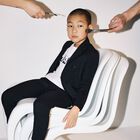 تيشيرت أولاد بالشعار باللون الأبيض, 1, hi-res