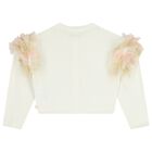 Girls Ivory Knitted Cardigan, 2, hi-res