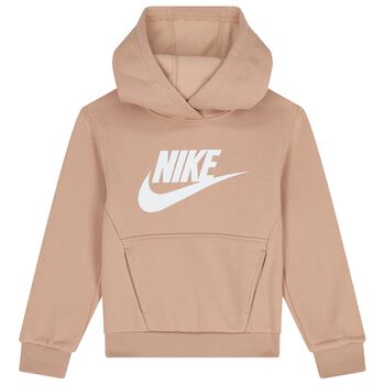 Beige Logo Hooded Top