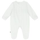Baby Boys White Logo Babygrow, 1, hi-res