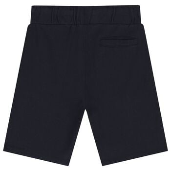 Boys Navy Blue Logo Shorts