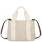Girls Beige Logo HandBag, 1, hi-res