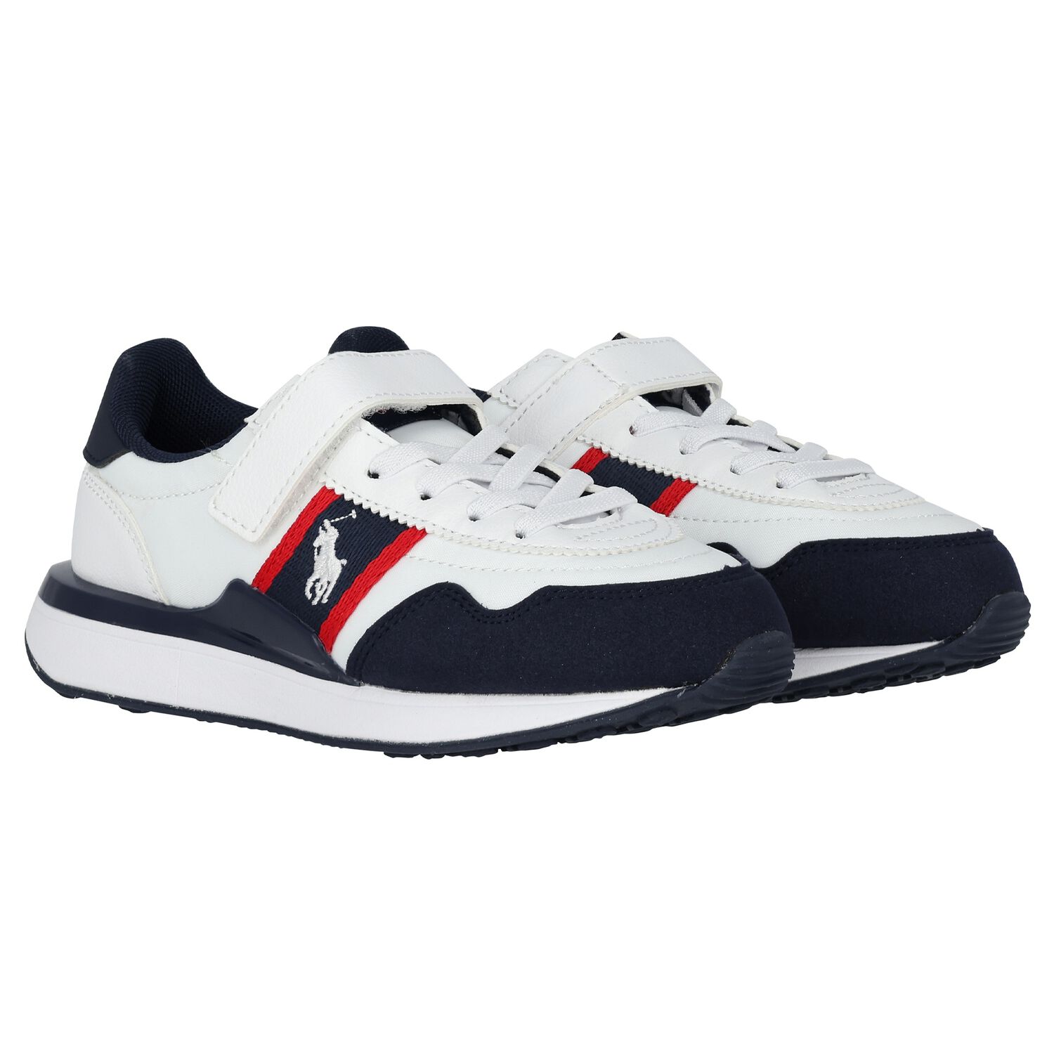 Boys White Logo Trainers, 1, hi-res image number null