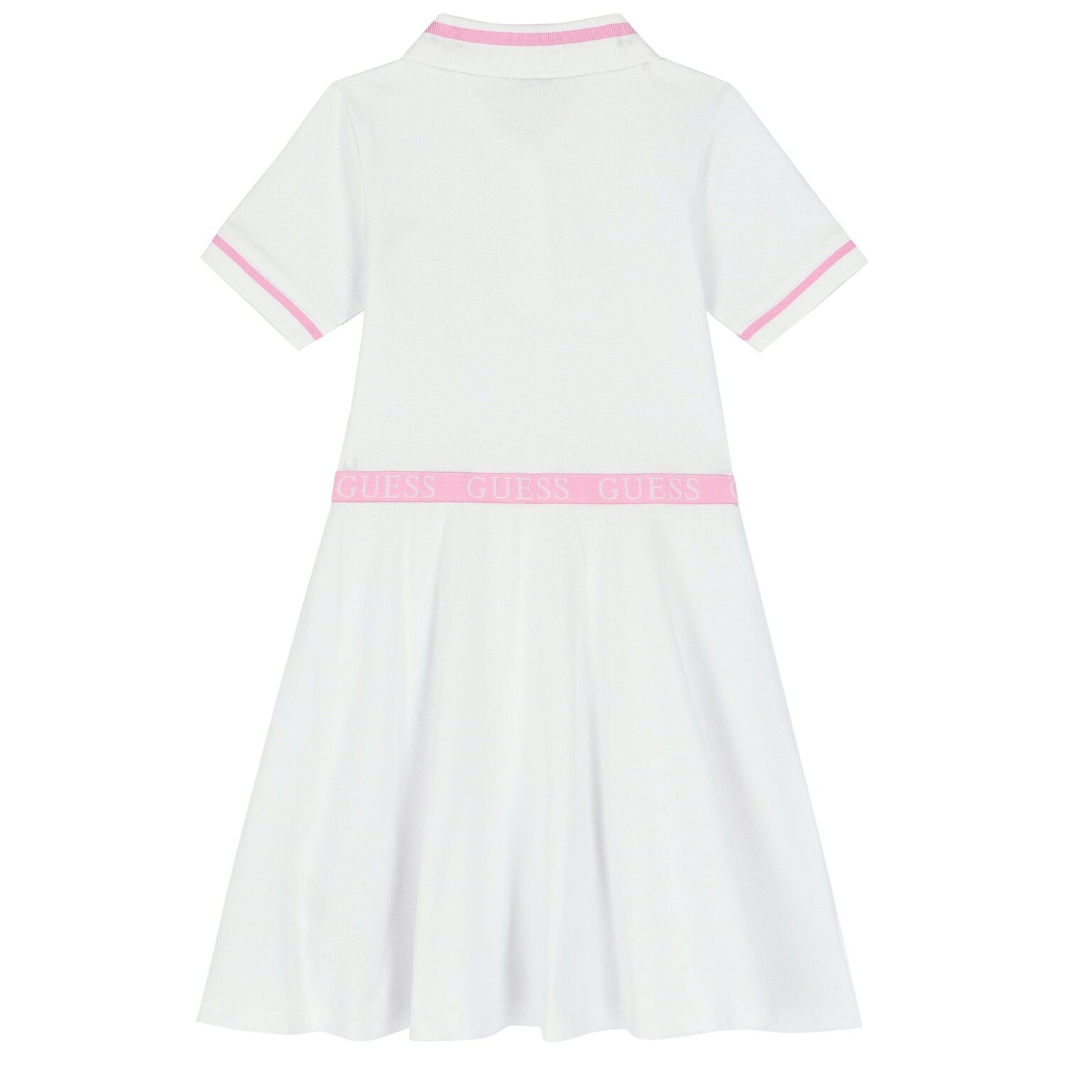 Girls White Logo Polo Dress, 1, hi-res image number null
