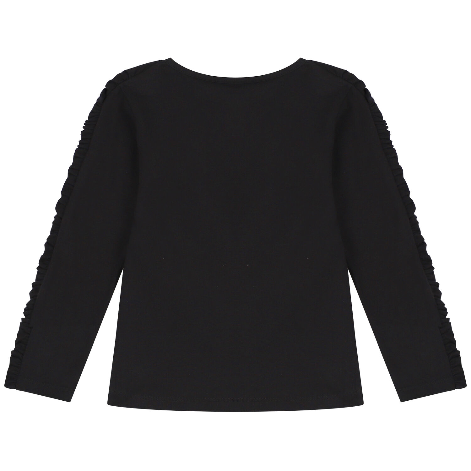 توب باللون الاسود للبنات, 1, hi-res