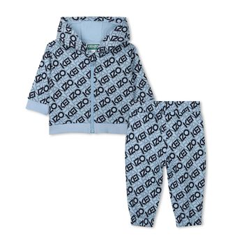 Younger Boys Blue Logo Tracksuit
