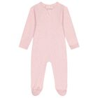 Baby Girls White & Pink Babygrows ( 4 Pack ), 2, hi-res