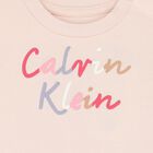 طقم شورت قطن للبنات بالشعار باللون الوردي    , 2, hi-res