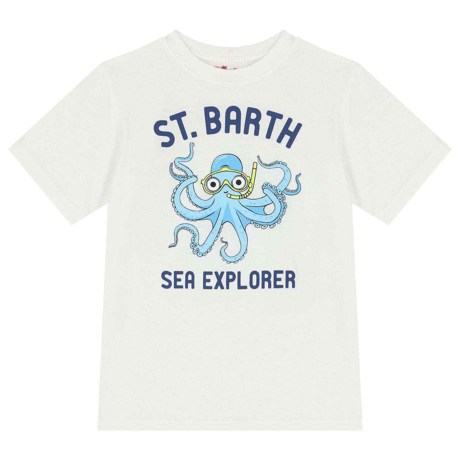 Boys White Octopus T-Shirt, 1, hi-res image number null