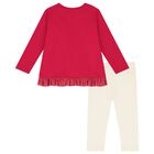 طقم بنات ليغنز بالشعار باللون الأحمر و البيج, 1, hi-res