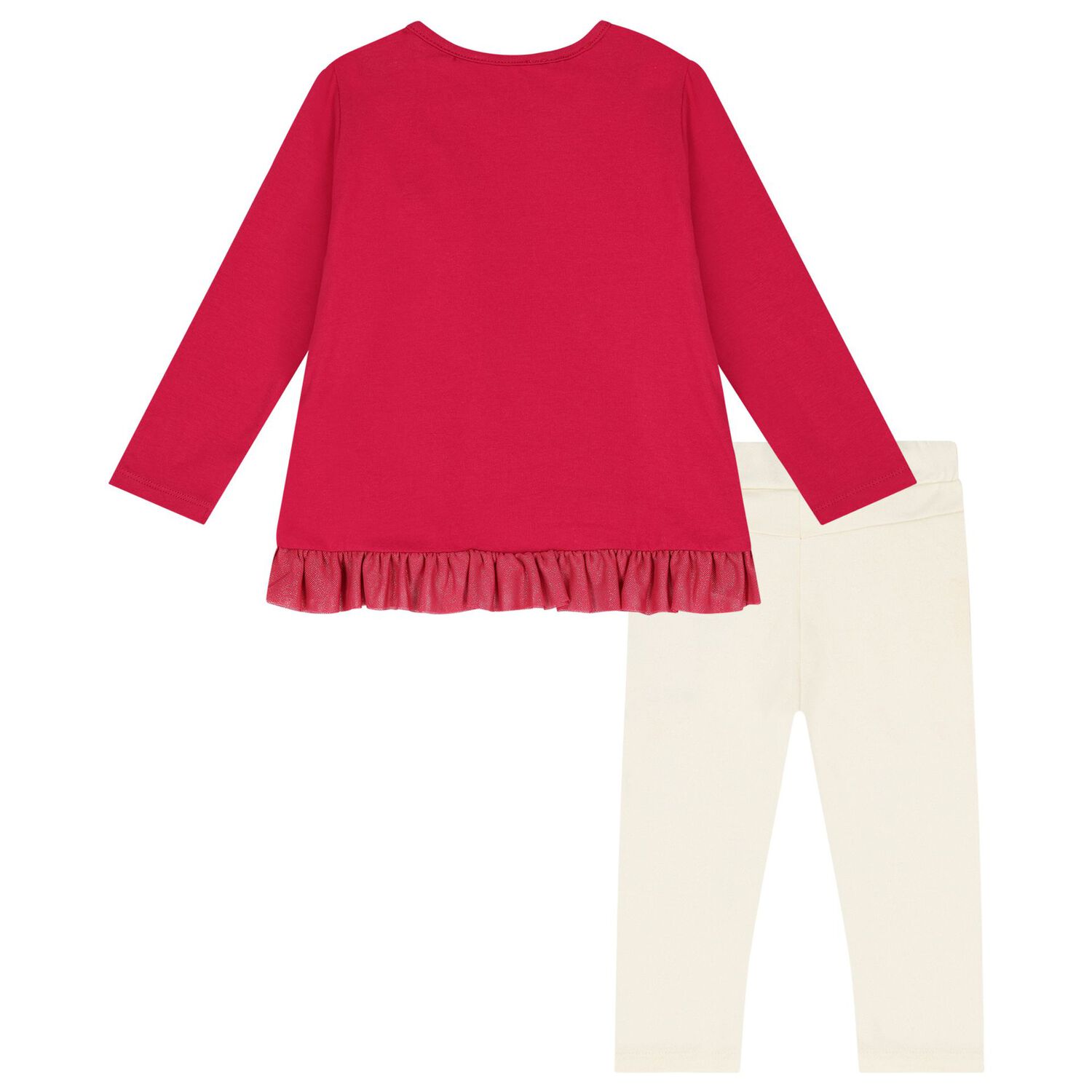 طقم بنات ليغنز بالشعار باللون الأحمر و البيج, 1, hi-res