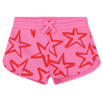 Girls Pink Stars Shorts