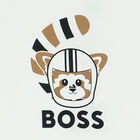 توب أولاد بأكمام بالشعار باللون الابيض, 1, hi-res