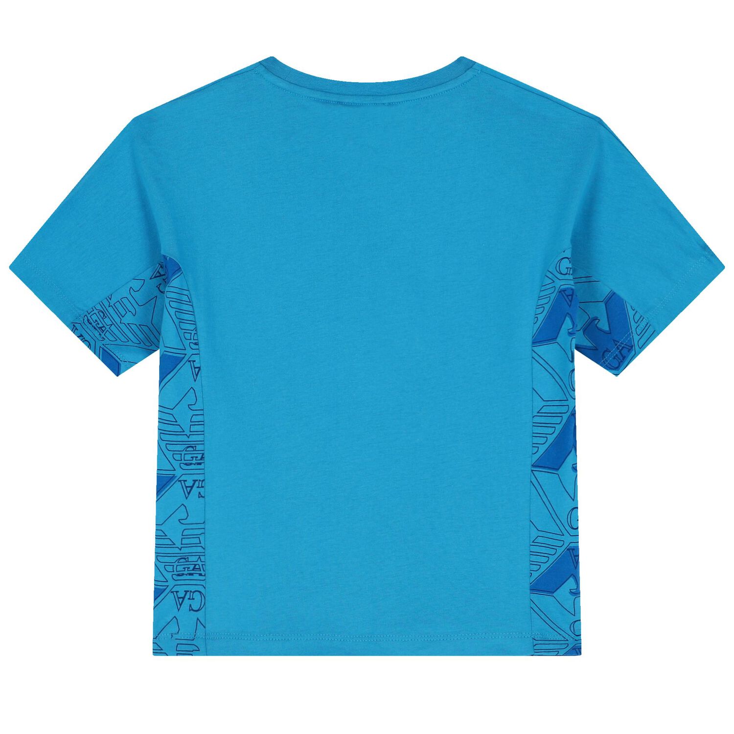 طقم أولاد شورت بالشعار باللون الأزرق, 2, hi-res