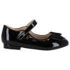 حذاء  بنات باليرينا بفيونكة باللون الاسود , 2, hi-res