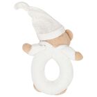 White & Beige Bear Rattle Toy ( 15cm ), 1, hi-res