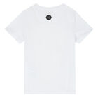 Boys White Skull Logo T-Shirt, 1, hi-res