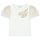 Girls White & Gold Skirt Set, 1, hi-res