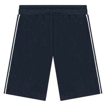 Younger Boys Navy Blue Logo Shorts