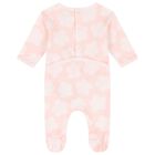 Baby Girls White & Pink Boke Flower Babygrows ( 2 Pack ), 2, hi-res