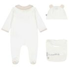 Baby Boys Ivory & Beige Leopard Babygrow Gift Set, 1, hi-res