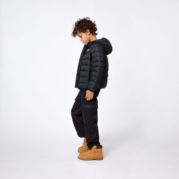 Boys Black Logo Puffer Jacket