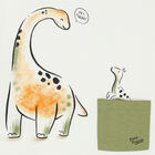 تيشيرت بطبعة ديناصور باللون الأبيض للأولاد, 1, hi-res