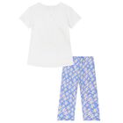 طقم ليجنز بطبعة بالزهور للبنات, 1, hi-res