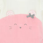 Baby Girls Pink & White Cat Babygrow, 1, hi-res