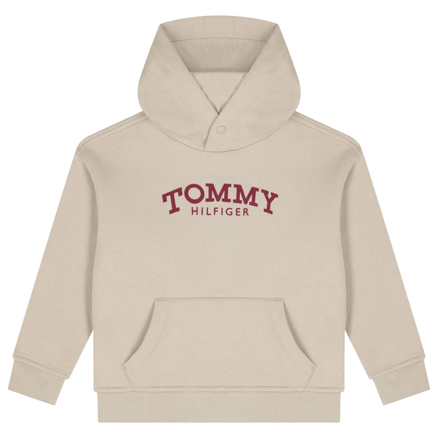 Boys Beige Logo Hooded Top, 1, hi-res