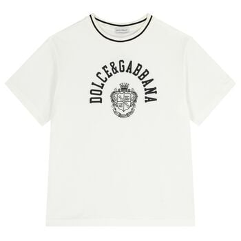Boys White Logo T-Shirt