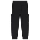 Boys Black Logo Joggers, 1, hi-res