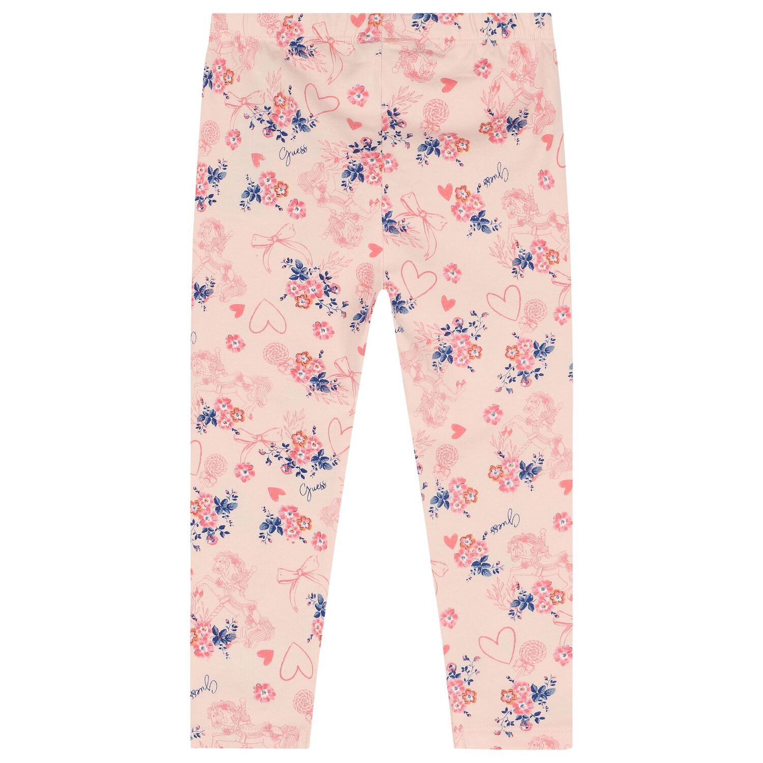 Baby Girls Navy Blue & Pink Floral Leggings Set, 2, hi-res