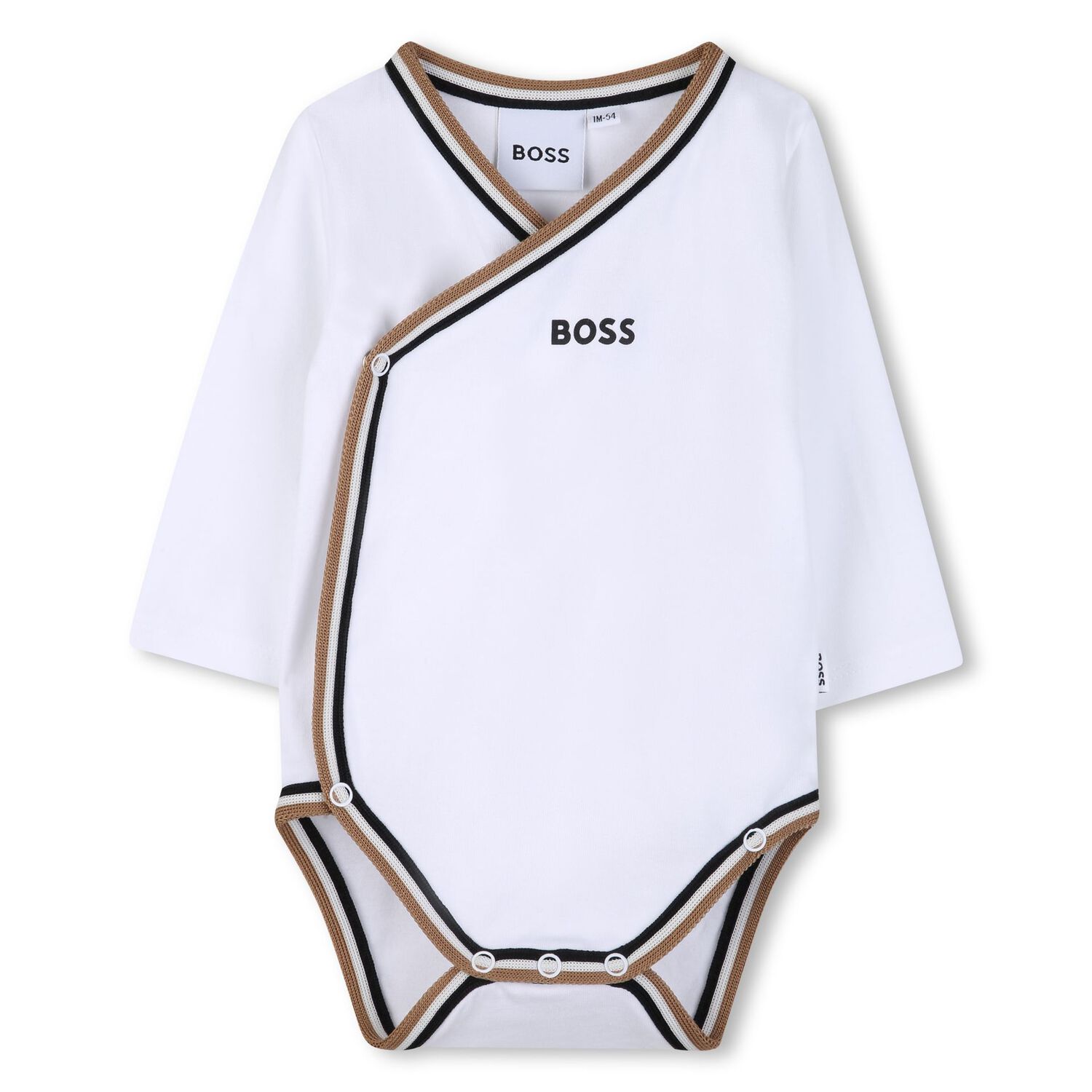 Baby Boys White Logo Babygrow Gift Set, 1, hi-res