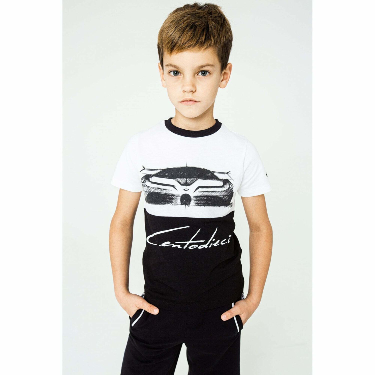 Boys White & Black Printed T-Shirt, 1, hi-res image number null