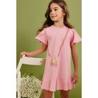 Younger Girls Pink Bag Dress, 3, hi-res