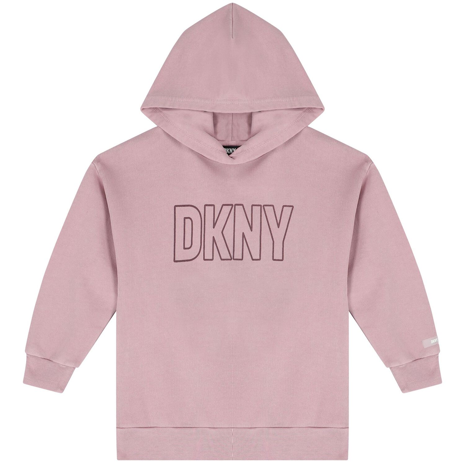 توب هودى بنات بالشعار باللون الأرجوانى, 2, hi-res