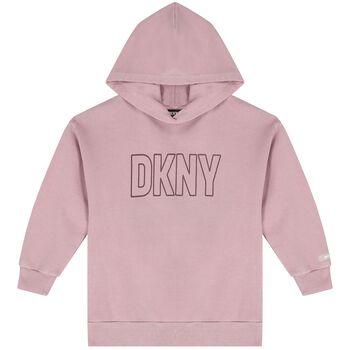 Girls Purple Logo Hooded Top