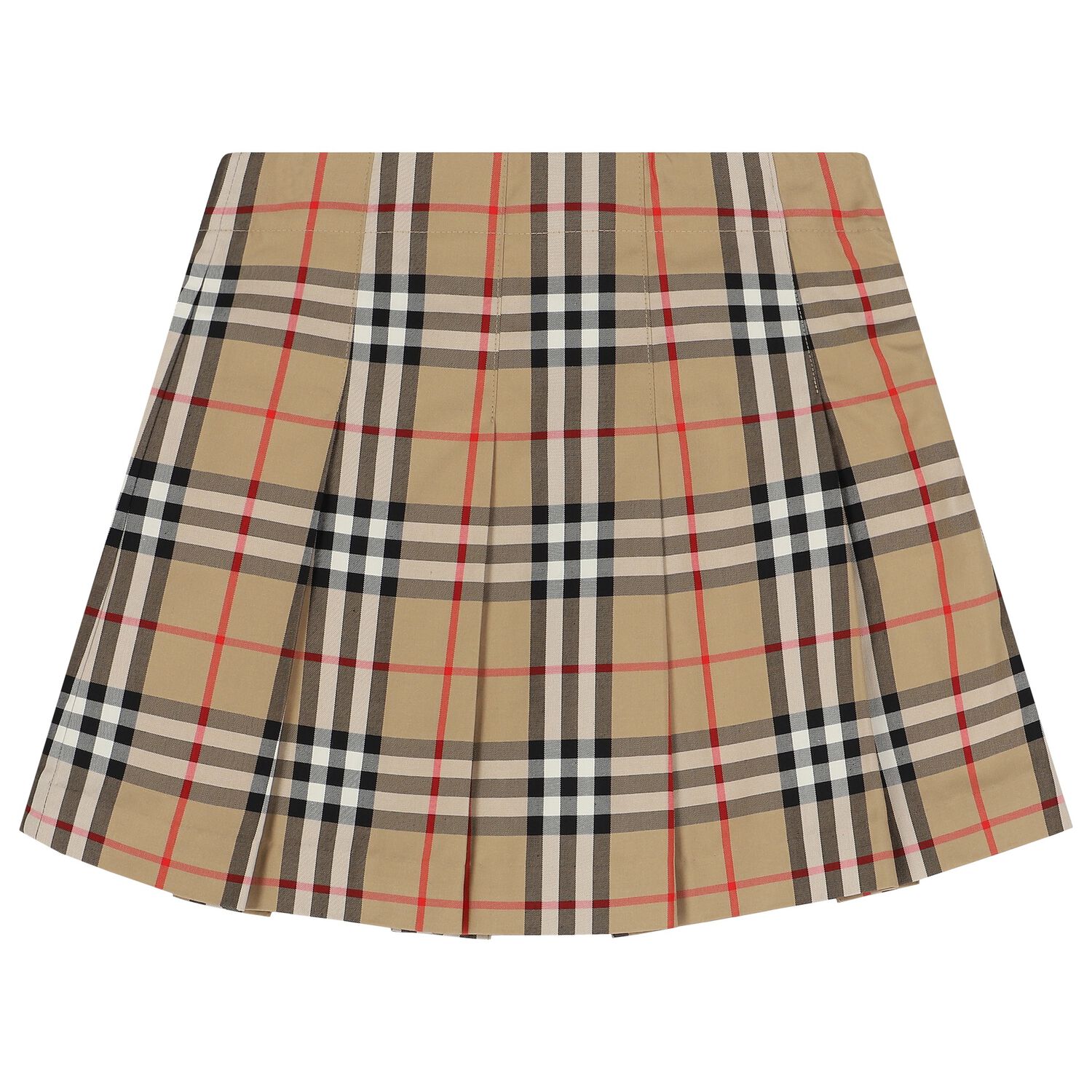 Girls Beige Check Skirt, 1, hi-res image number null